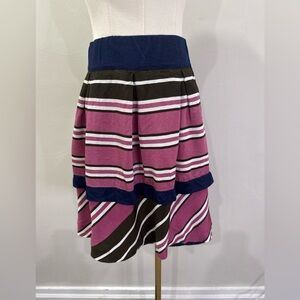 🌸 Maeve by Anthropologie Mixed Stripe A-Line Skirt | Size 14
